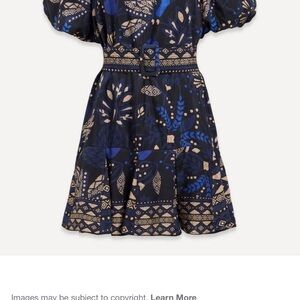 FARM Rio Navy and Beige Mini Dress